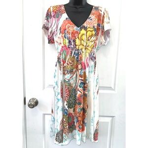 R. Rouge boutique Multicolor Short Sleeve summer dress with lots of Rhinestones